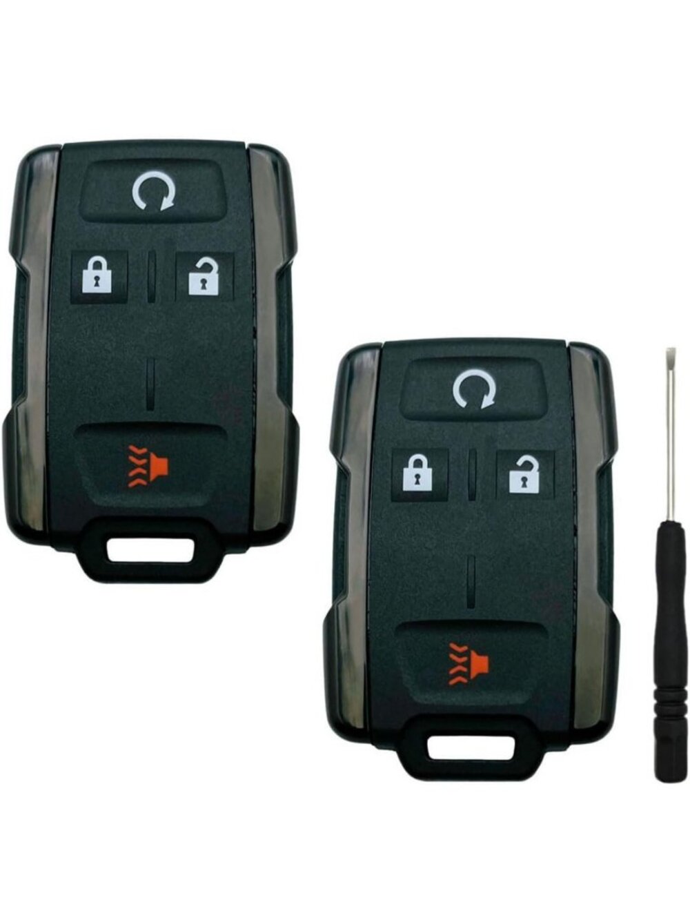 Key Fob Shell Case for Keyless Entry 4 Buttons - Fits Chevy Silverado, GMC